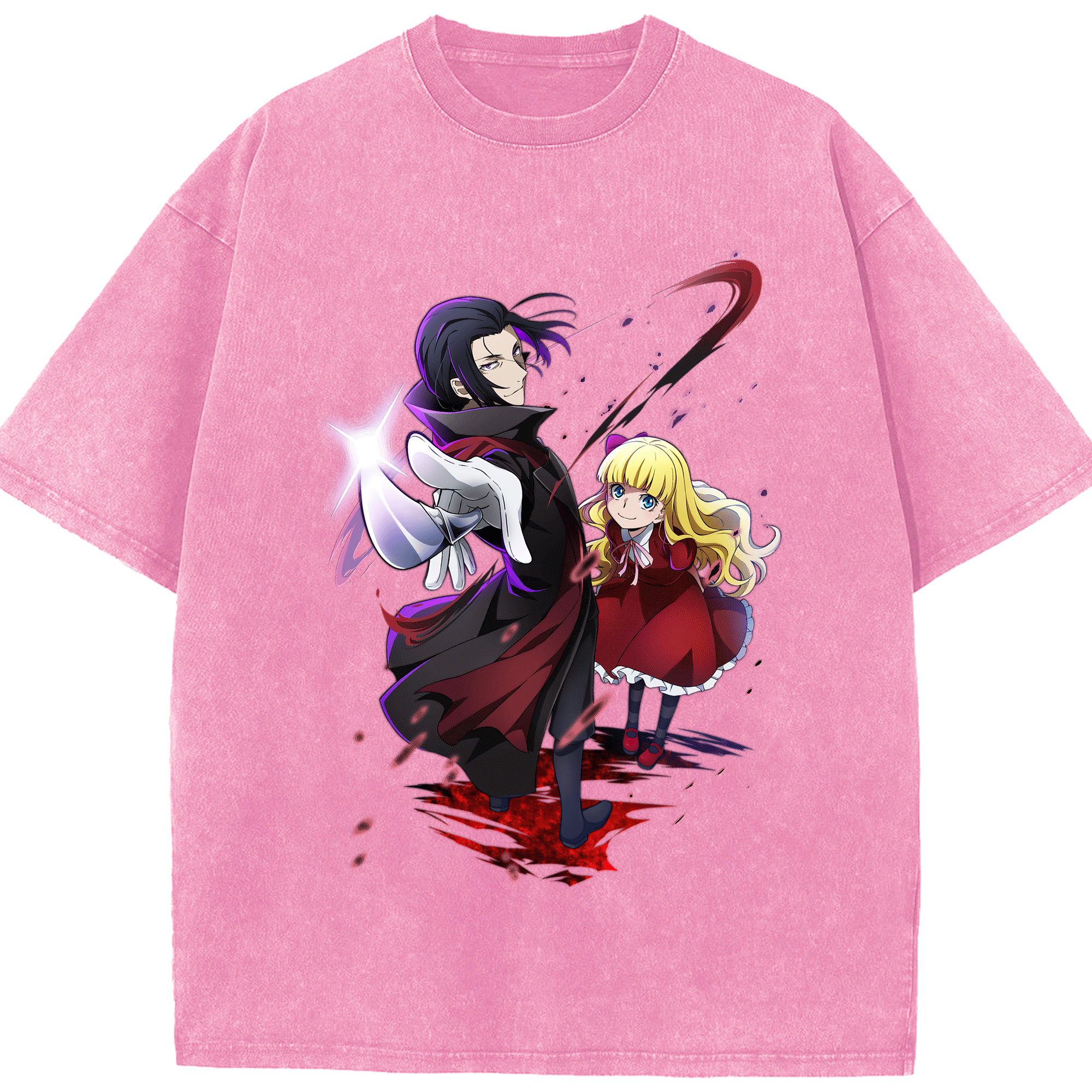 （画像用） 文豪ストレイドッグス Bungo Stray Dogs 綿100% ヴィンテージ風 半袖Tシャツ（フロントプリント）